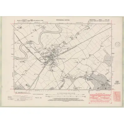 1938 Map of Perth and Clackmannan Sheet LXIV.SW, 1948 Print