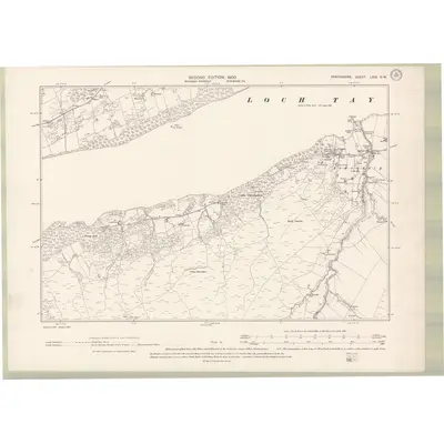 1898 Map of Perth and Clackmannan Sheet LXIX.SW, 1900 Print