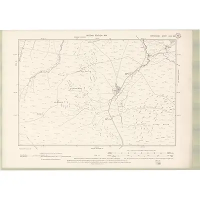 1898 Map of Perth and Clackmannan Sheet LXXI.SE, 1901 Print