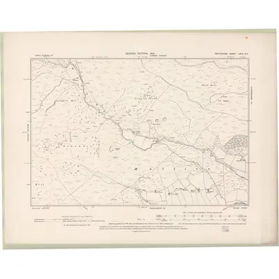 1898 Map of Perth and Clackmannan Sheet LXXII.SE, 1901 Print