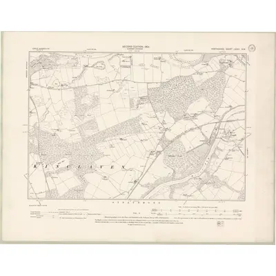 1900 Map of Perth and Clackmannan Sheet LXXIV.NW, 1901 Print