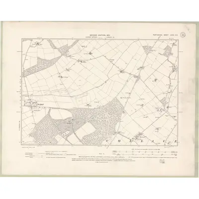 1899 Map of Perth and Clackmannan Sheet LXXIV.SE, 1901 Print