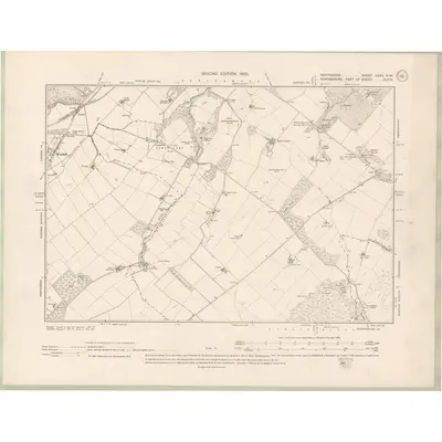 1899 Map of Perth and Clackmannan Sheet LXXV.NW, 1903 Print