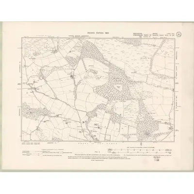 1898 Map of Perth and Clackmannan Sheet LXXV.SE, 1902 Print