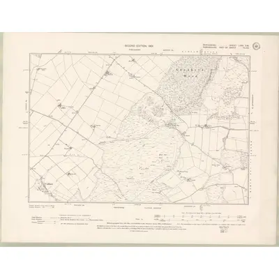 1899 Map of Perth and Clackmannan Sheet LXXV.SW, 1901 Print