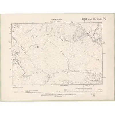 1898 Map of Perth and Clackmannan Sheet LXXVII.SE, 1901 Print