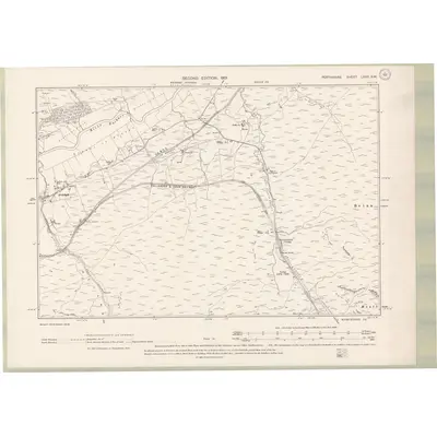 1899 Map of Perth and Clackmannan Sheet LXXX.SW, 1901 Print
