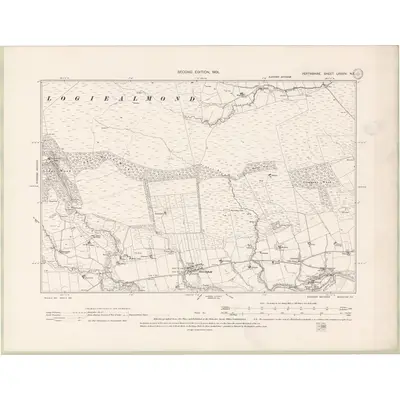 1899 Map of Perth and Clackmannan Sheet LXXXIV.NE, 1901 Print