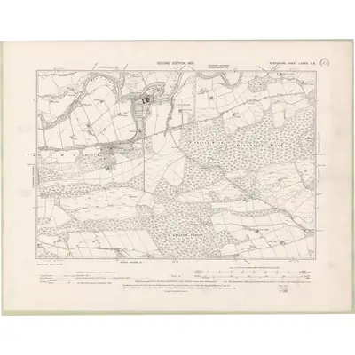 1900 Map of Perth and Clackmannan Sheet LXXXIV.SE, 1901 Print