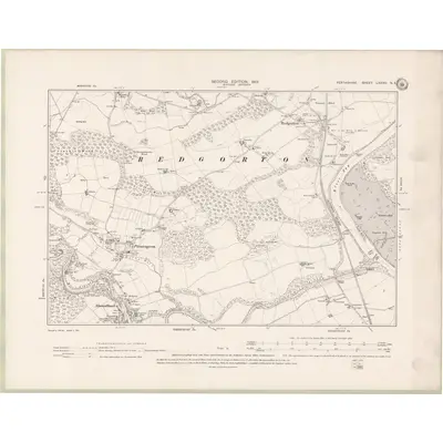 1899 Map of Perth and Clackmannan Sheet LXXXV.SE, 1901 Print