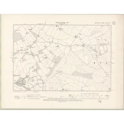 1900 Map of Perth and Clackmannan Sheet LXXXVI.SE, 1901 Print