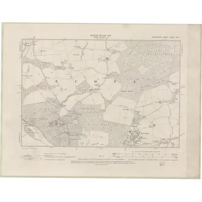 1900 Map of Perth and Clackmannan Sheet LXXXVI.SW, 1901 Print