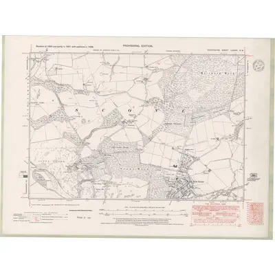 1938 Map of Perth and Clackmannan Sheet LXXXVI.SW, 1947 Print