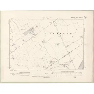 1898 Map of Perth and Clackmannan Sheet LXXXVII.SE, 1901 Print