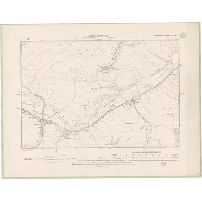 1898 Map of Perth and Clackmannan Sheet XC.NE, 1901 Print