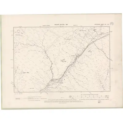 1898 Map of Perth and Clackmannan Sheet XC.SW, 1901 Print