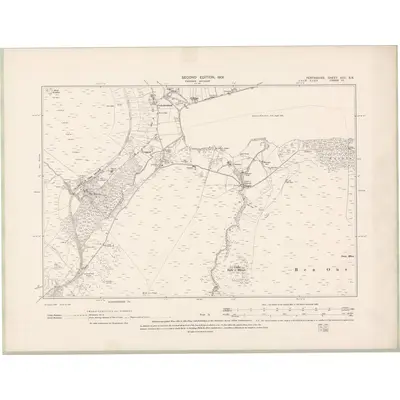 1898 Map of Perth and Clackmannan Sheet XCII.SE, 1901 Print