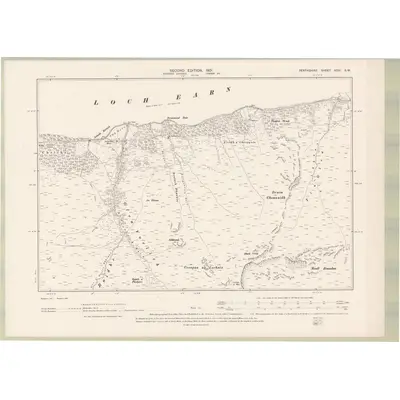 1898 Map of Perth and Clackmannan Sheet XCIII.SW, 1901 Print