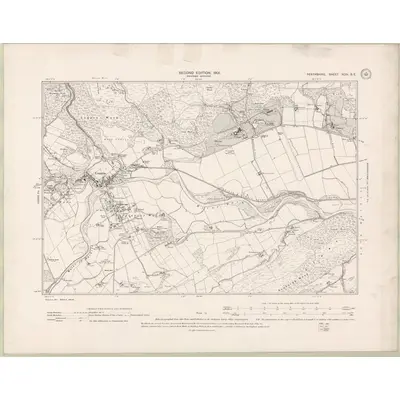 1899 Map of Perth and Clackmannan Sheet XCIV.SE, 1901 Print