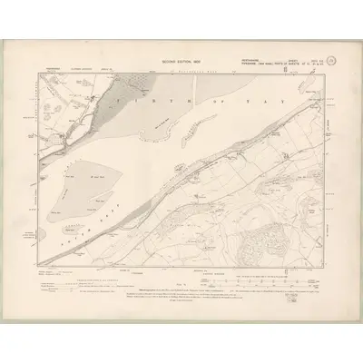 1898 Map of Perth and Clackmannan Sheet XCIX.SE, 1902 Print