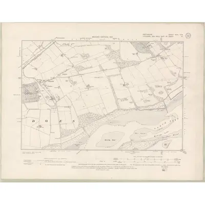 1898 Map of Perth and Clackmannan Sheet XCIX.SW, 1901 Print