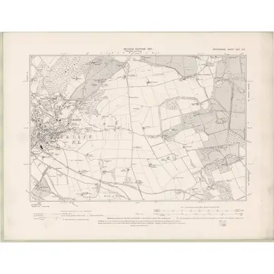 1899 Map of Perth and Clackmannan Sheet XCV.SE, 1901 Print