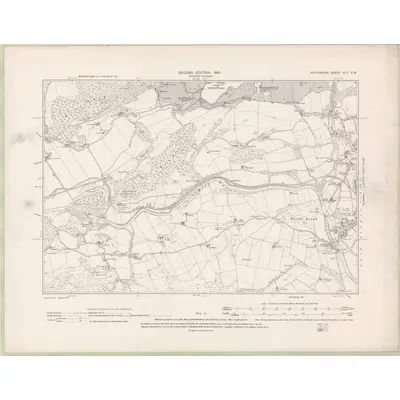 1899 Map of Perth and Clackmannan Sheet XCV.SW, 1901 Print