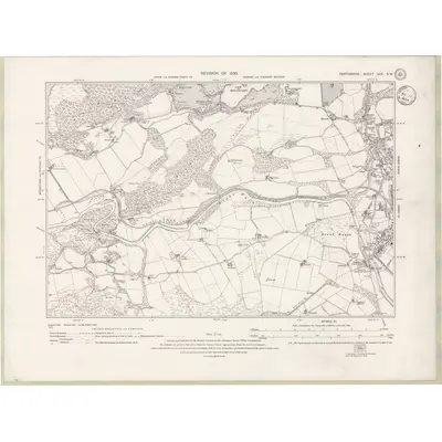 1930 Map of Perth and Clackmannan Sheet XCV.SW, 1934 Print