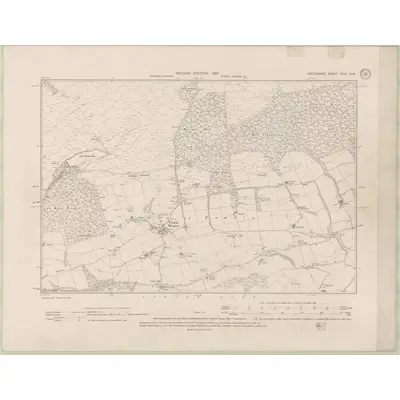 1900 Map of Perth and Clackmannan Sheet XCVI.NW, 1901 Print