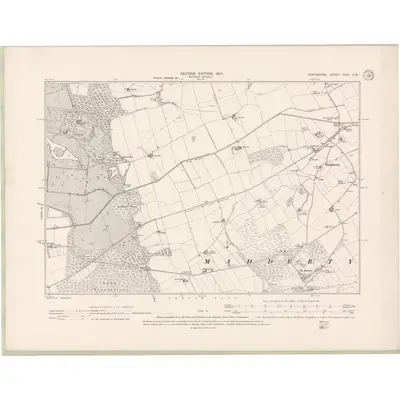 1899 Map of Perth and Clackmannan Sheet XCVI.SW, 1901 Print