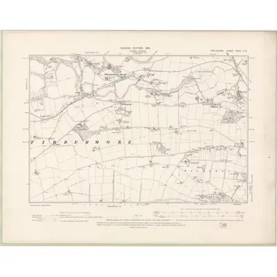 1900 Map of Perth and Clackmannan Sheet XCVII.NE, 1901 Print