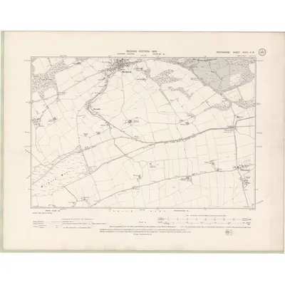1900 Map of Perth and Clackmannan Sheet XCVII.NW, 1901 Print