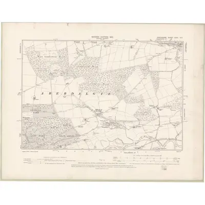 1900 Map of Perth and Clackmannan Sheet XCVII.SE, 1901 Print
