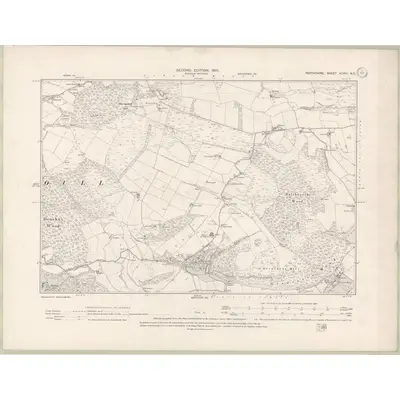 1900 Map of Perth and Clackmannan Sheet XCVIII.NE, 1901 Print