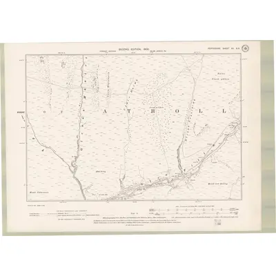 1898 Map of Perth and Clackmannan Sheet XII.SE, 1900 Print