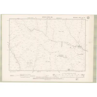1898 Map of Perth and Clackmannan Sheet XIV.SW, 1900 Print