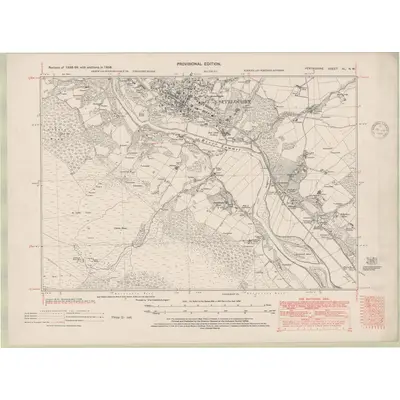 1938 Map of Perth and Clackmannan Sheet XL.NW, 1948 Print