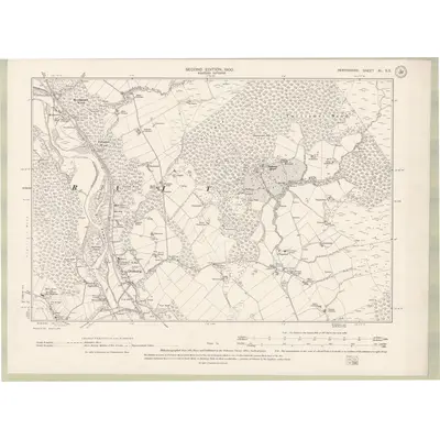 1899 Map of Perth and Clackmannan Sheet XL.SE, 1900 Print