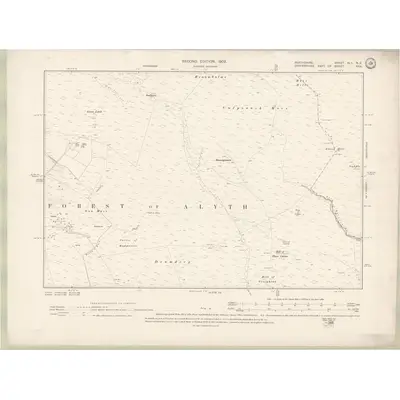 1899 Map of Perth and Clackmannan Sheet XLII.NE, 1902 Print