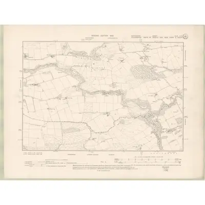 1898 Map of Perth and Clackmannan Sheet XLIII.SE, 1902 Print