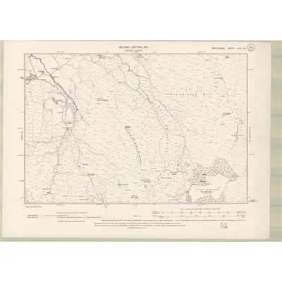 1899 Map of Perth and Clackmannan Sheet XLIX.SE, 1901 Print