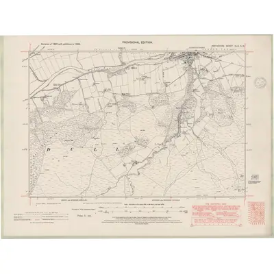 1938 Map of Perth and Clackmannan Sheet XLIX.SW, 1948 Print