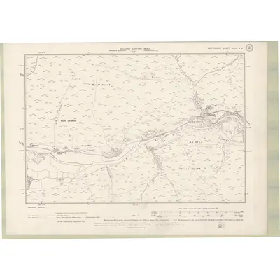 1898 Map of Perth and Clackmannan Sheet XLVII.SW, 1900 Print