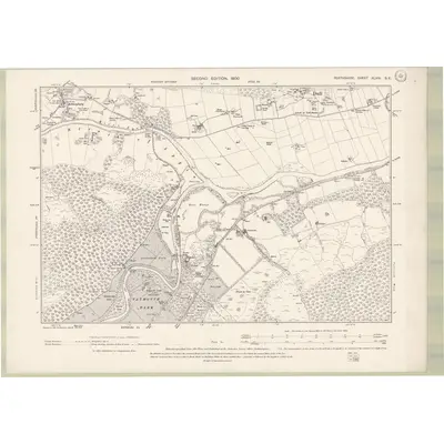 1899 Map of Perth and Clackmannan Sheet XLVIII.SE, 1900 Print