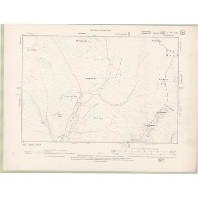 1898 Map of Perth and Clackmannan Sheet XV.NW & NE, 1901 Print