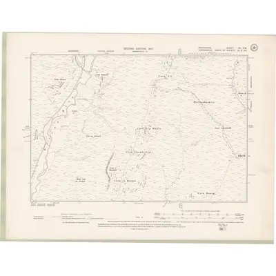 1898 Map of Perth and Clackmannan Sheet XV.SW, 1901 Print