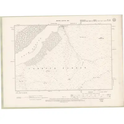 1898 Map of Perth and Clackmannan Sheet XVI.SE, 1901 Print