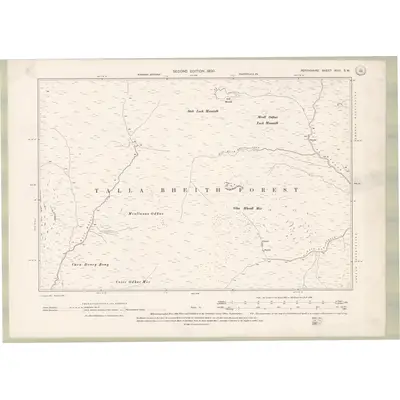 1898 Map of Perth and Clackmannan Sheet XVIII.SW, 1900 Print