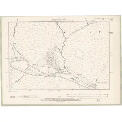 1898 Map of Perth and Clackmannan Sheet XX.NW, 1900 Print