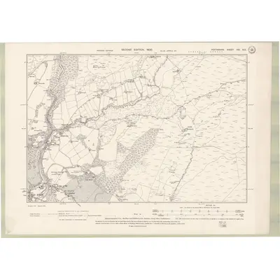 1898 Map of Perth and Clackmannan Sheet XXI.SE, 1900 Print